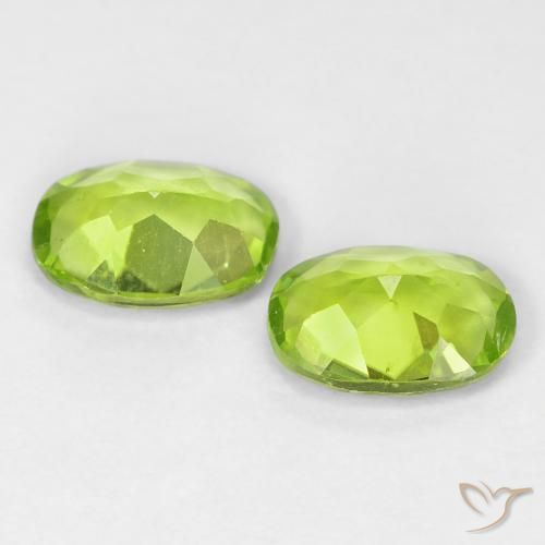 Gemme di Peridoto Verde brillante naturale da 1.66 ct, Ovale, VS