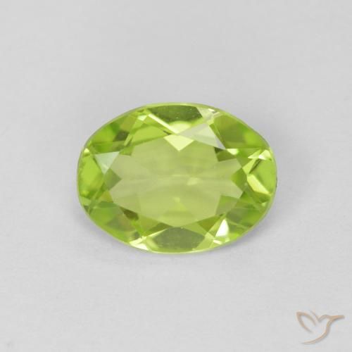 1.02ct Naturale Verde medio Peridoto, Ovale, VS