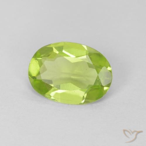 0.98ct Naturale Verde medio Peridoto, Ovale, VS