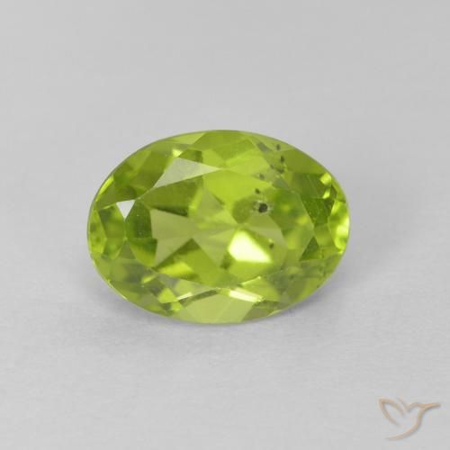 1.36ct Naturale Verde medio Peridoto, Ovale, VS