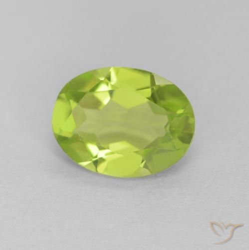 1.16ct Naturale Verde acceso Peridoto, Ovale, VS