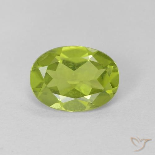 1.08ct Naturale Verde acceso Peridoto, Ovale, VS