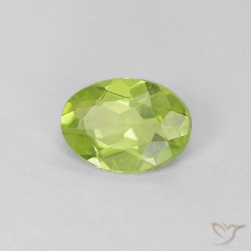 0.84ct Naturale Verde medio Peridoto, Ovale, VS