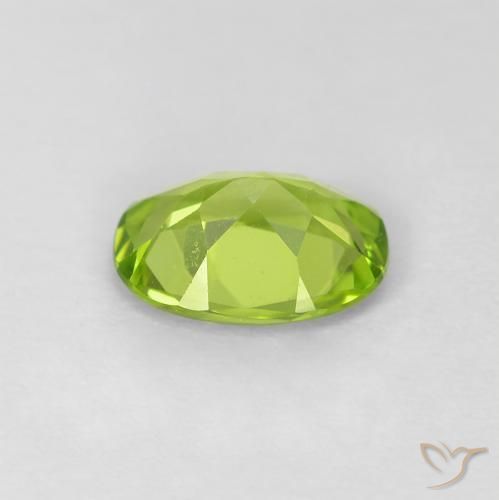 Peridoto Verde acceso naturale da 0.97 ct, Ovale, VVS-VS