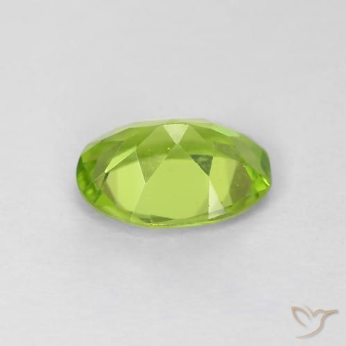 Peridoto Verde medio naturale da 1.09 ct, Taglio ovale, VVS-VS