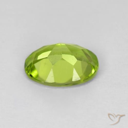 Peridoto Verde medio naturale da 1.25 ct, Ovale, VVS-VS