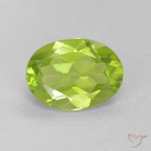 1.20ct Naturale Verde brillante Peridoto, Ovale, VVS-VS