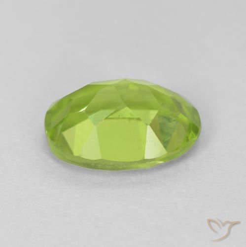 Peridoto Verde brillante naturale da 1.20 ct, Ovale, VVS-VS