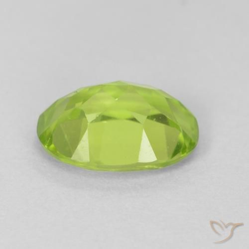 Peridoto Verde brillante naturale da 1.23 ct, Ovale, VVS-VS