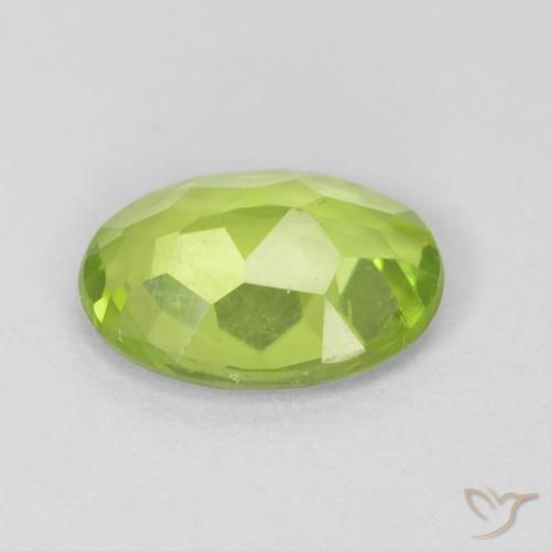Peridoto Verde brillante naturale da 1.09 ct, Ovale, VVS-VS