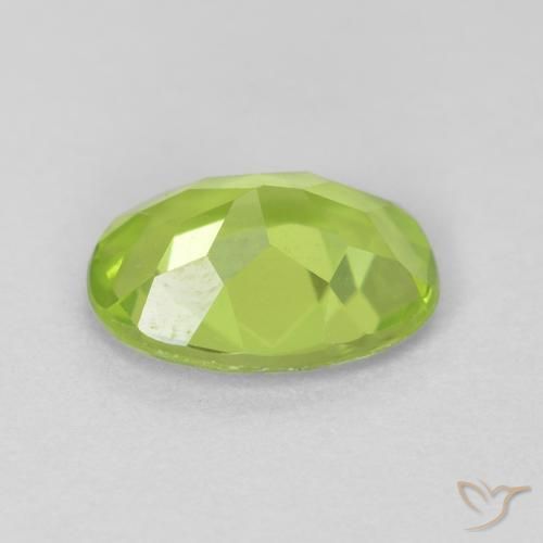 Peridoto Verde brillante naturale da 1.11 ct, Ovale, VVS-VS