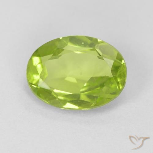 1.10ct Naturale Verde brillante Peridoto, Ovale, VVS-VS