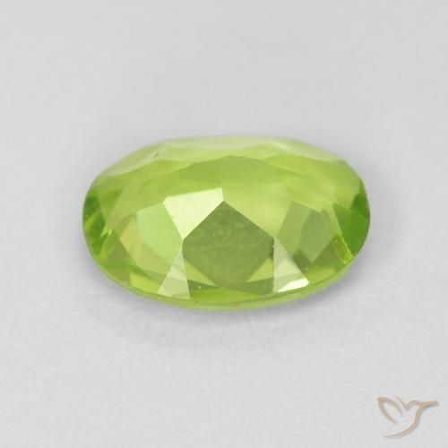 Peridoto Verde brillante naturale da 1.09 ct, Ovale, VVS-VS
