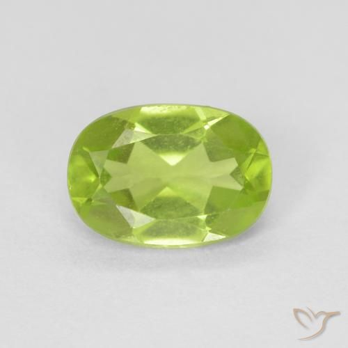 0.86ct Naturale Verde brillante Peridoto, Ovale, VVS-VS