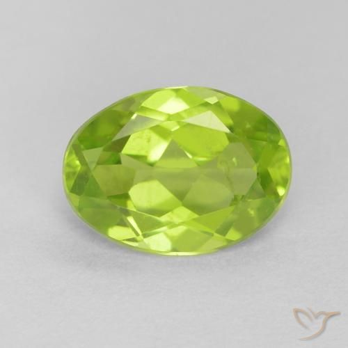 1.13ct Naturale Verde brillante Peridoto, Ovale, VS