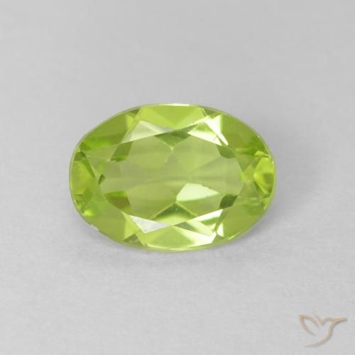 0.73ct Naturale Verde brillante Peridoto, Ovale, VS
