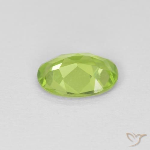 Peridoto Verde acceso naturale da 1.00 ct, Ovale, VVS-VS