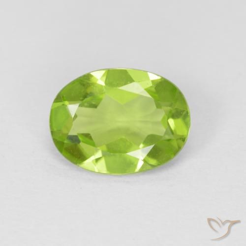 1.19ct Naturale Verde acceso Peridoto, Ovale, VVS-VS
