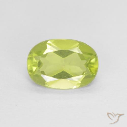 0.77ct Naturale Verde lime Peridoto, Ovale, VVS-VS