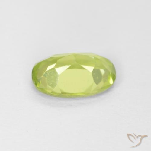 Peridoto Verde lime naturale da 0.77 ct, Ovale, VVS-VS