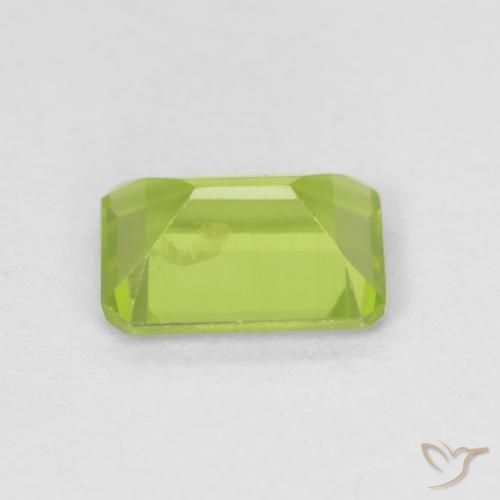 Peridoto Verde brillante naturale da 0.98 ct, Ottagonale / Taglio smeraldo, VS