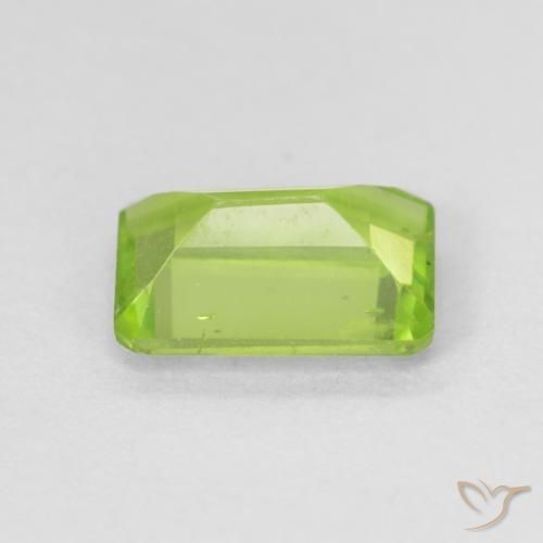 Peridoto Verde brillante naturale da 1.09 ct, Ottagonale / Taglio smeraldo, VS