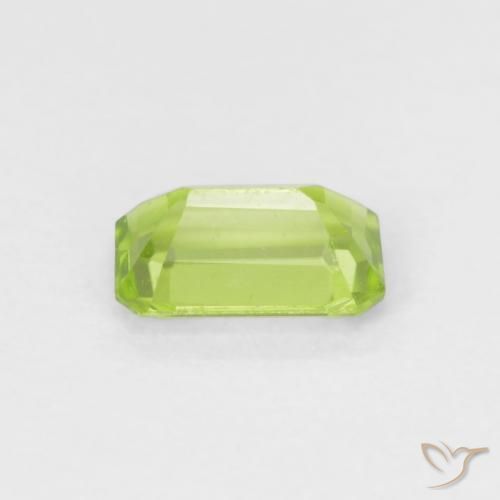 Peridoto Verde brillante naturale da 0.55 ct, Ottagonale / Taglio smeraldo, VVS