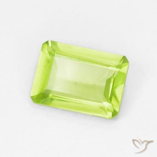 Peridoto Verde brillante naturale da 0.94 ct, Ottagonale / Taglio smeraldo, VVS-VS