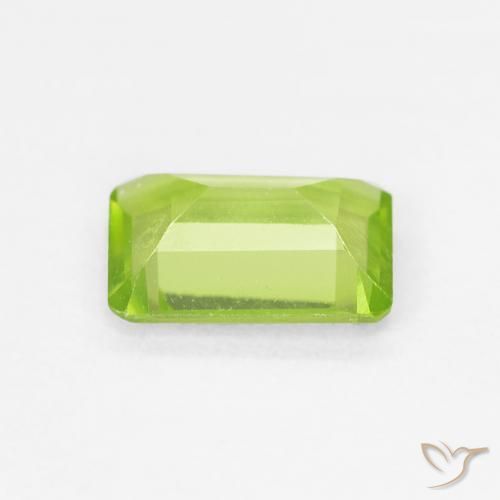 Peridoto Verde brillante naturale da 0.94 ct, Ottagonale / Taglio smeraldo, VVS-VS