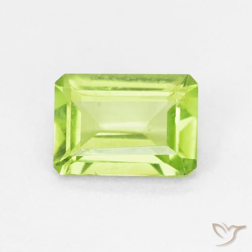 1.01ct Naturale Verde brillante Peridoto, Taglio smeraldo, VVS-VS