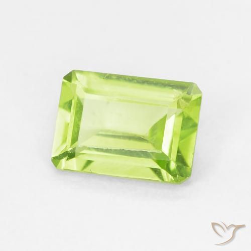 Peridoto Verde brillante naturale da 1.01 ct, Ottagonale / Taglio smeraldo, VVS-VS