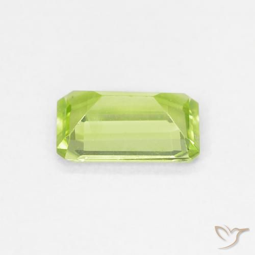 Peridoto Verde brillante naturale da 0.51 ct, Ottagonale / Taglio smeraldo, VVS-VS