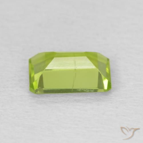 Peridoto Verde brillante naturale da 0.98 ct, Ottagonale / Taglio smeraldo, SI