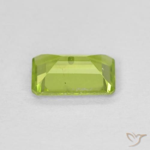Peridoto Verde medio naturale da 0.86 ct, Ottagonale / Taglio smeraldo, VS