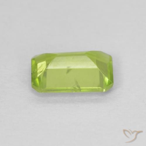 Peridoto Verde giallastro naturale da 0.97 ct, Ottagonale / Taglio smeraldo, VS