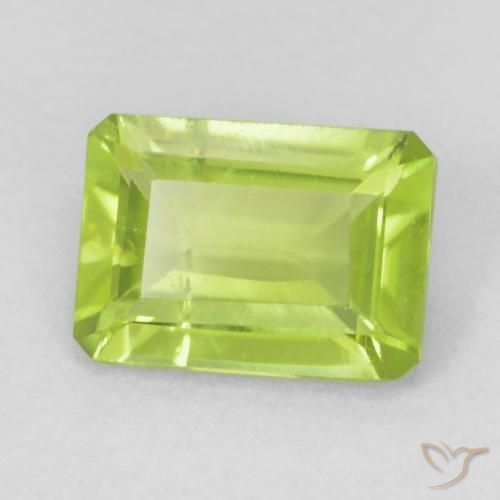 Peridoto Verde brillante naturale da 0.96 ct, Ottagonale / Taglio smeraldo, VS