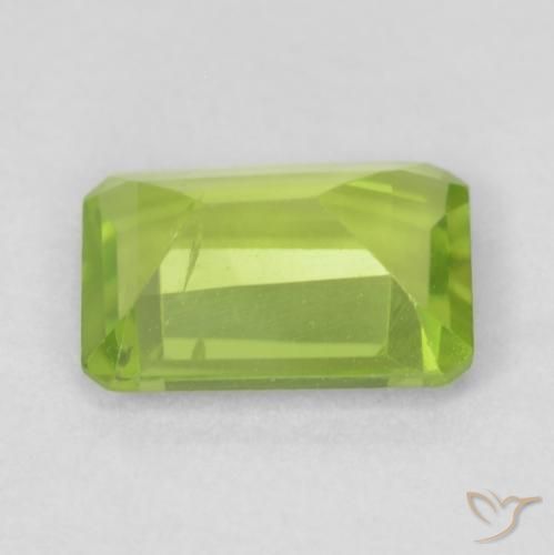 Peridoto Verde brillante naturale da 0.96 ct, Ottagonale / Taglio smeraldo, VS