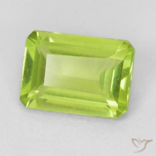 Peridoto Verde giallastro naturale da 1.01 ct, Ottagonale / Taglio smeraldo, VS