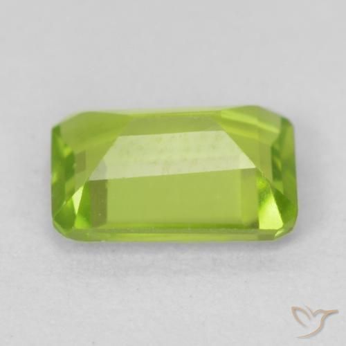 Peridoto Verde giallastro naturale da 1.01 ct, Ottagonale / Taglio smeraldo, VS