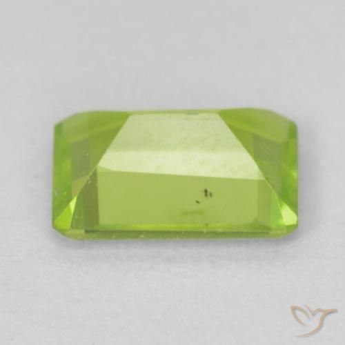 Peridoto Verde giallastro naturale da 0.95 ct, Ottagonale / Taglio smeraldo, VS-SI