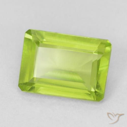 Peridoto Verde giallastro naturale da 0.95 ct, Ottagonale / Taglio smeraldo, VVS