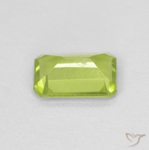 Peridoto Verde giallastro naturale da 0.76 ct, Ottagonale / Taglio smeraldo, VVS-VS