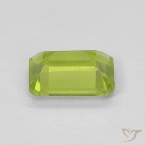 Peridoto Verde brillante naturale da 1.06 ct, Ottagonale / Taglio smeraldo, VVS-VS