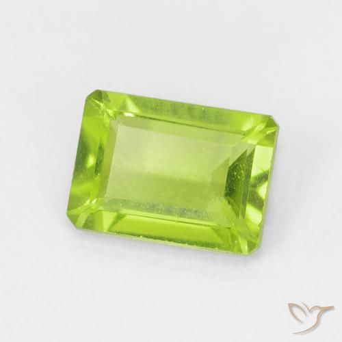 Peridoto Verde brillante naturale da 1.08 ct, Ottagonale / Taglio smeraldo, VVS-VS