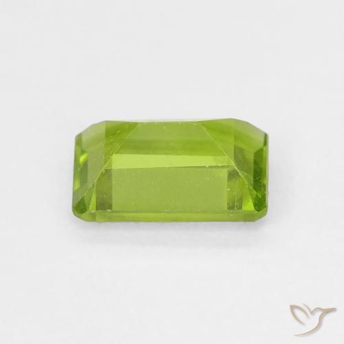 Peridoto Verde brillante naturale da 1.08 ct, Ottagonale / Taglio smeraldo, VVS-VS