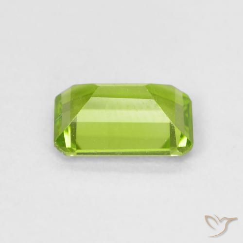 Peridoto Verde brillante naturale da 0.92 ct, Ottagonale / Taglio smeraldo, VVS-VS