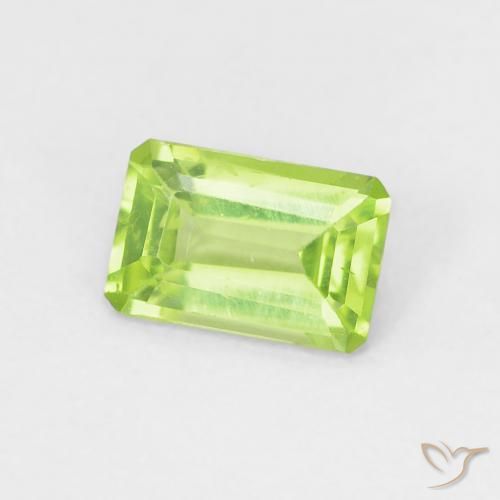 Peridoto Verde giallastro naturale da 0.54 ct, Ottagonale / Taglio smeraldo, VS
