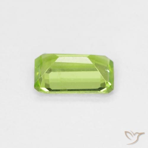 Peridoto Verde giallastro naturale da 0.54 ct, Ottagonale / Taglio smeraldo, VS