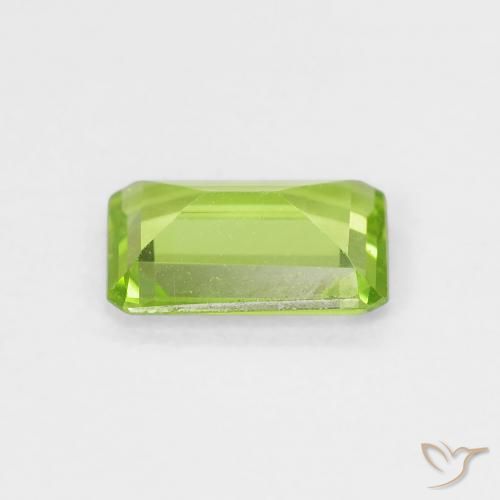 Peridoto Verde giallastro naturale da 0.79 ct, Ottagonale / Taglio smeraldo, VVS-VS