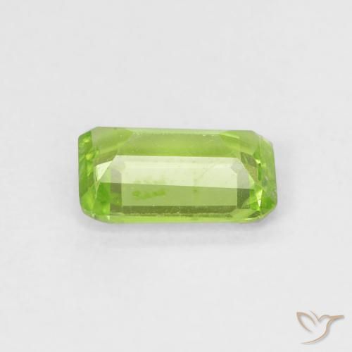 Peridoto Verde acceso naturale da 0.54 ct, Ottagonale / Taglio smeraldo, VS